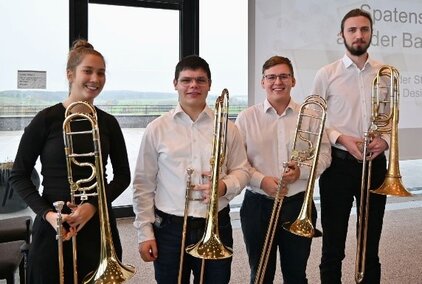 Das Bläserquartett der Berufsfachschule für Musik des Bezirks Mittelfranken