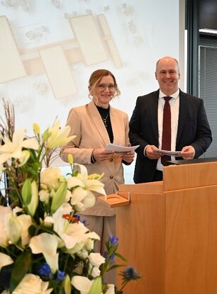  Andrea Knoll und Martin Utz bei der Begrüßung